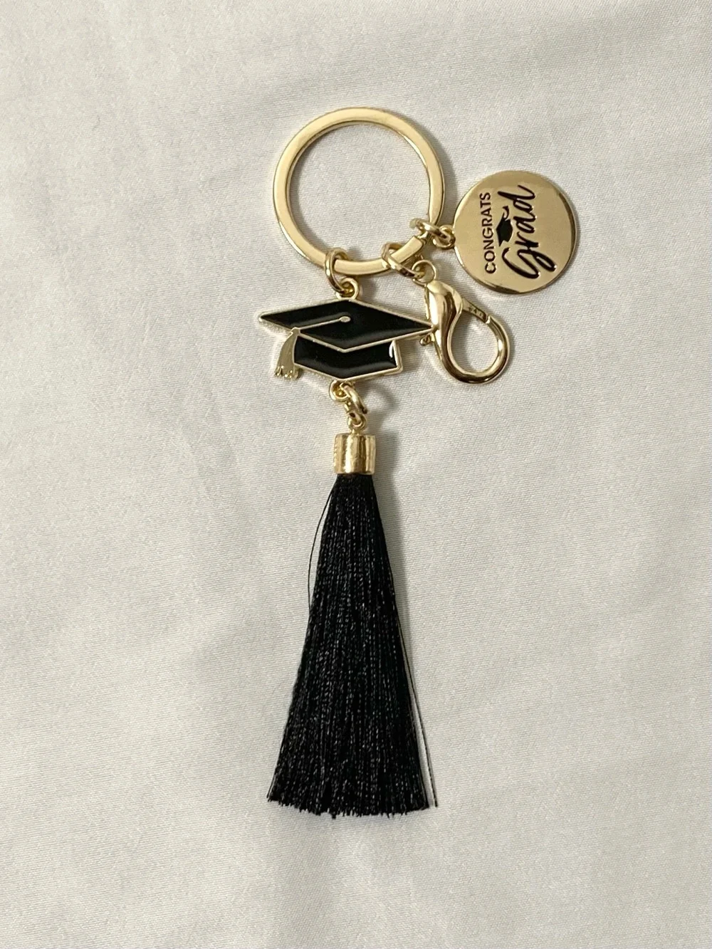 Congrats Grad Graduation Cap and Tassel Keychain